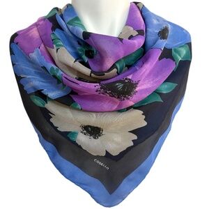 Codello Italy 🇮🇹 Pure Silk Floral Scarf – Hand Rolled Edges